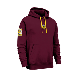 21 HOODIE MEN BORDEAUX (QFW25016-649), thumbnail 2