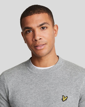 COTTON MERINO CREW NECK AEKFC GREY (QKN2110VCAFC-063), thumbnail 6